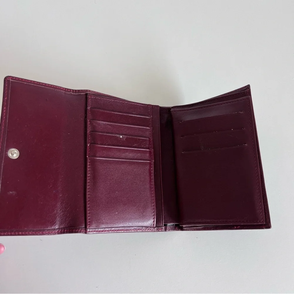 Kate‎ Spade Vintage Tri-fold Blue Brown Striped Wallet